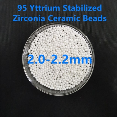 95 zircônia estabilizada de moedura cerâmica dos meios de Yttria 2.2mm para a pintura