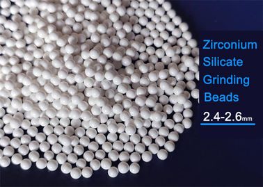 Cor do branco da resistência ao impacto do chicote de fios 1.1KN da bola 900HV do silicato de zircônio de ZrO2 65%