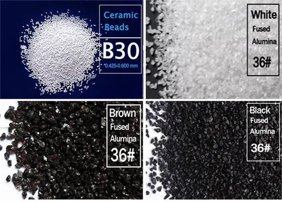 B30 meios de sopro cerâmicos limpando com jato de areia do tamanho 425-600μm para o revestimento da superfície de metal