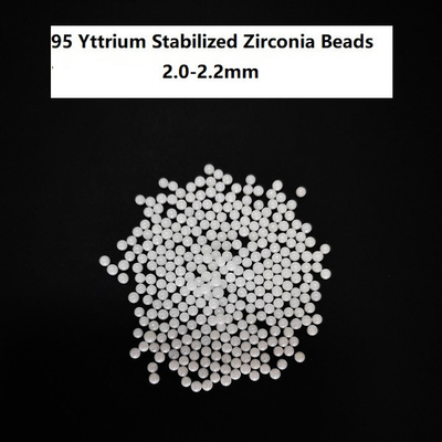 A zircônia de 95% perla a dureza de grande resistência de moedura dos meios da zircônia de 2.0-2.2mm