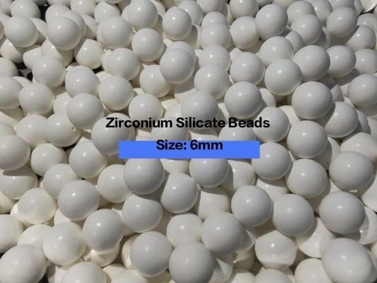 Medios de moagem de grânulos de silicato de zircônio sinterizados 65 ZrO2 4,0 g/cm3 Densidade