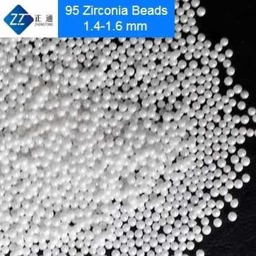 95 bolas cerâmicas do óxido de zircônio, branco grânulos do óxido de zircônio de 0,1 - de 0.2mm 