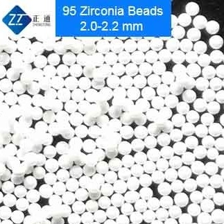 95 bolas cerâmicas do óxido de zircônio, branco grânulos do óxido de zircônio de 0,1 - de 0.2mm 