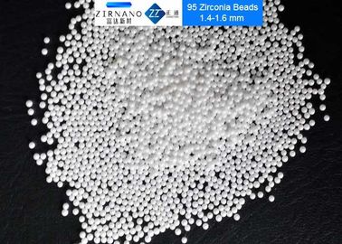 95 bolas cerâmicas do óxido de zircônio, branco grânulos do óxido de zircônio de 0,1 - de 0.2mm 