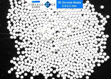 95 bolas cerâmicas do óxido de zircônio, branco grânulos do óxido de zircônio de 0,1 - de 0.2mm 