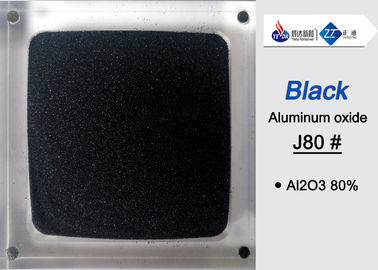 Meios de sopro Al2O3 80% J16# mínimo do óxido de alumínio do preto da pureza alta - J240#