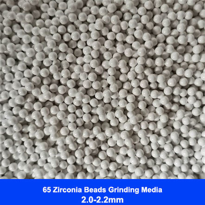 O silicato de zircônio de moedura de 65 meios da zircônia perla 1.8-2.0mm 2.0-2.2mm para a pintura