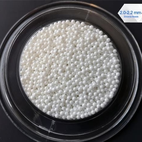 2.0 - 2.2mm/bolas do óxido de zircônio de 2,2 - de 2.4mm, grânulos da aglomeração da zircônia da esfera