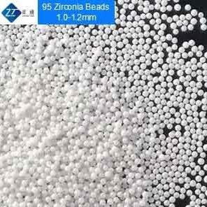 95 meios de trituração da zircônia, ítrio estabilizaram meios de moedura da zircônia tamanho de 1,0 - de 1.2mm